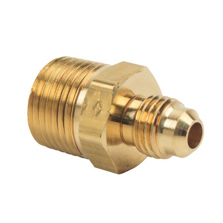 Thrifco Plumbing No. 48 1/4 Inch x 3/8 Inch Brass Flare MIP Adapter 9448006